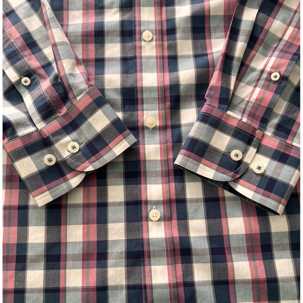 UNTUCKit Schwarz-WF Mens XXL Slim Fit Wrinkle Free Plaid Button Down Shirt - Picture 4 of 16